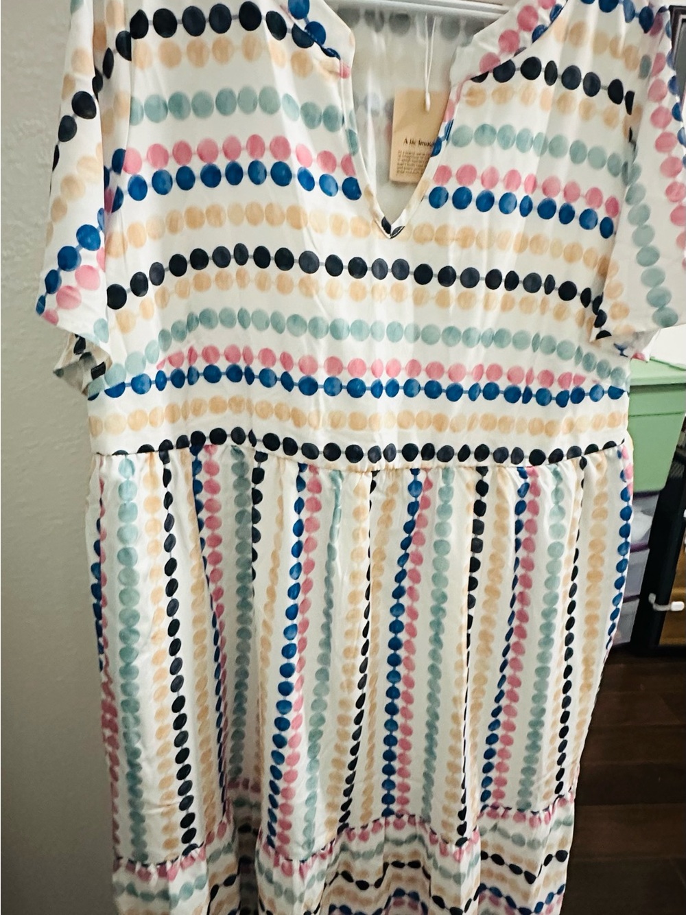 BloomChic Plus Size 18-20 Multicolor Dot Print Midi Dress NWT